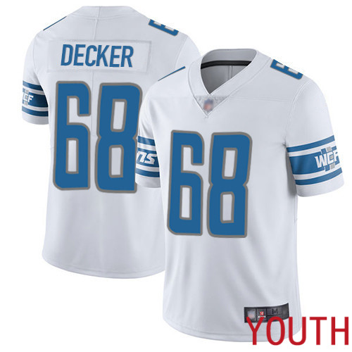 Detroit Lions Limited White Youth Taylor Decker Road Jersey NFL Football #68 Vapor Untouchable->youth nfl jersey->Youth Jersey